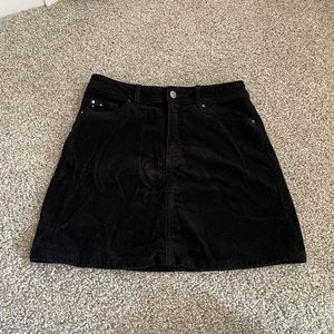 Black Corduroy Mini Skirt. US 4. Perfect condition.